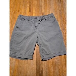Ann Taylor‎ LOFT Womens 8P Petite Original Olive Cotton Casual Chino Shorts